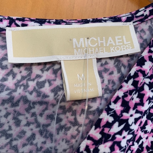 Michael Michael Kors Navy Floral Jumpsuit Size Medium NWT - Picture 2 of 9